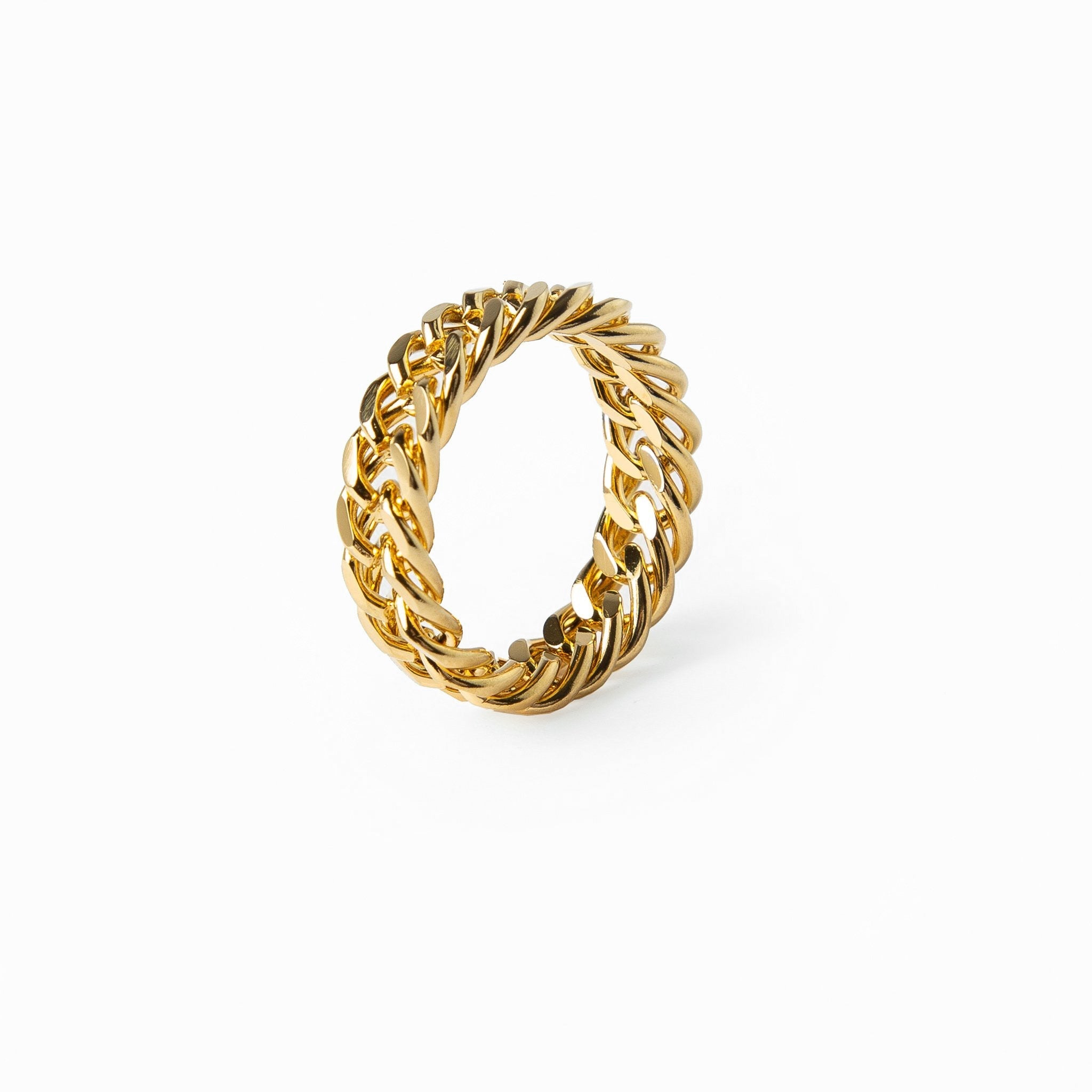 Clara – Bague Kette Gourmette Gold