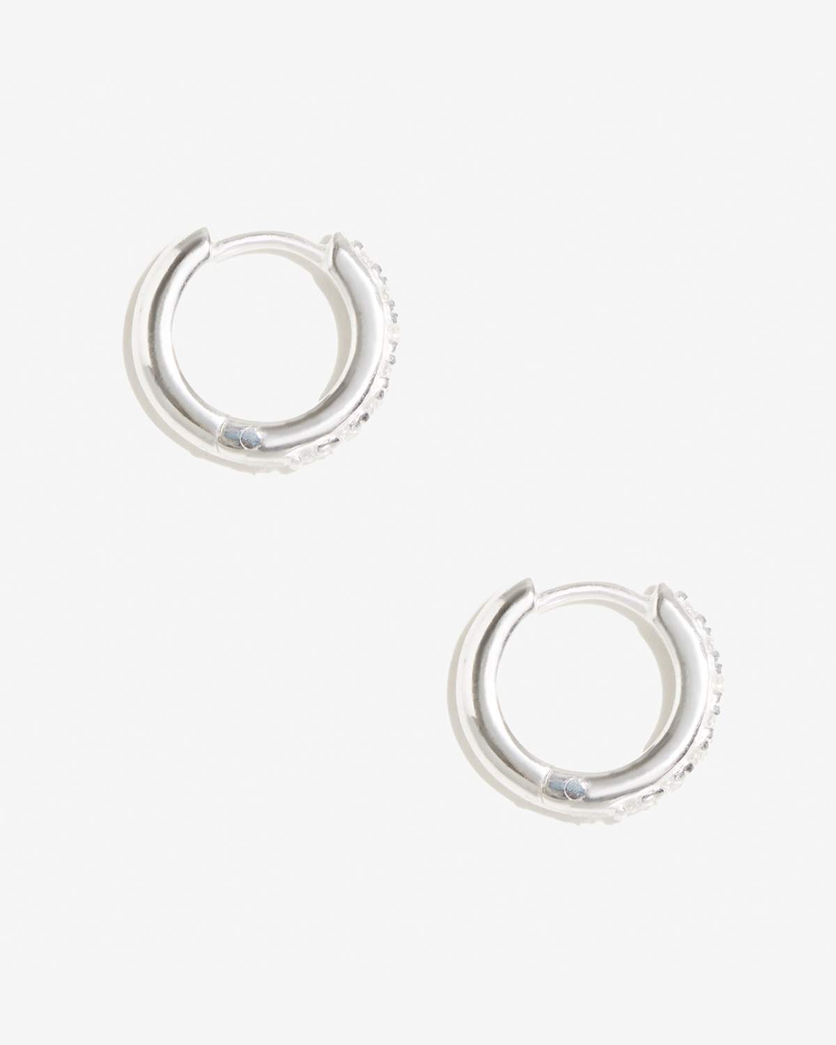 Cleo - Micro Pave Silber Huggies