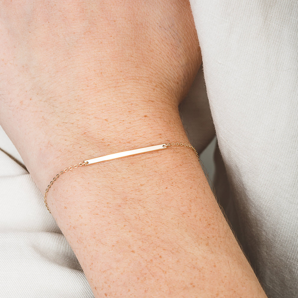 Zierliches Stangenarmband - Minimalistisches Armbändchen