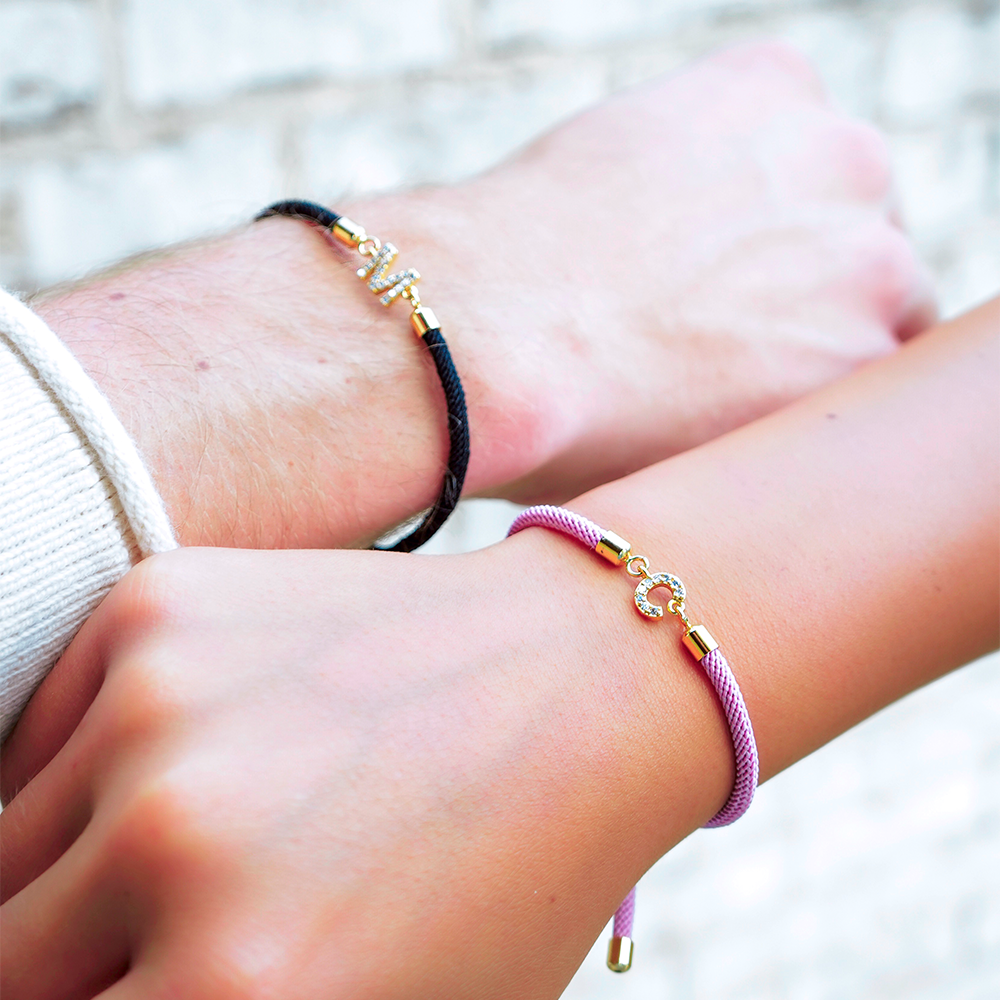 Calla – Armband mit gravierter Initiale verstellbar