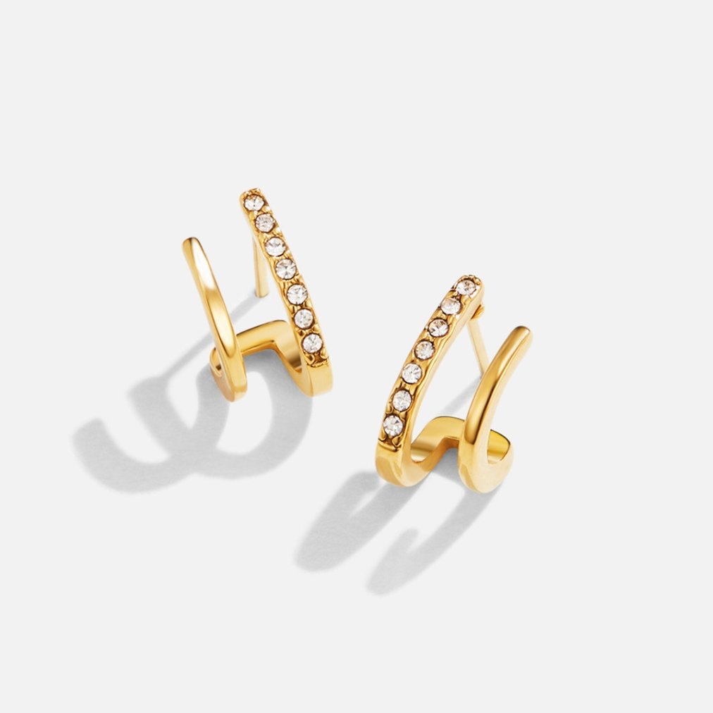 Zendaya – Ohrringe Krallen Kristall in 18K Gold