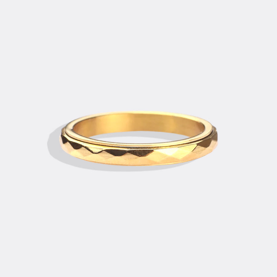 Nadia – Fidget-Dreh-Ring mit fein gehämmerter Band