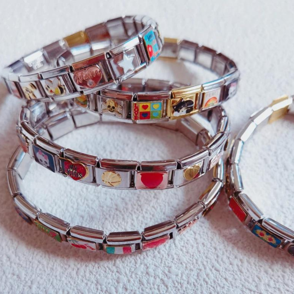 Italian Charm Bracelet - 18 Charms Überraschung Armband