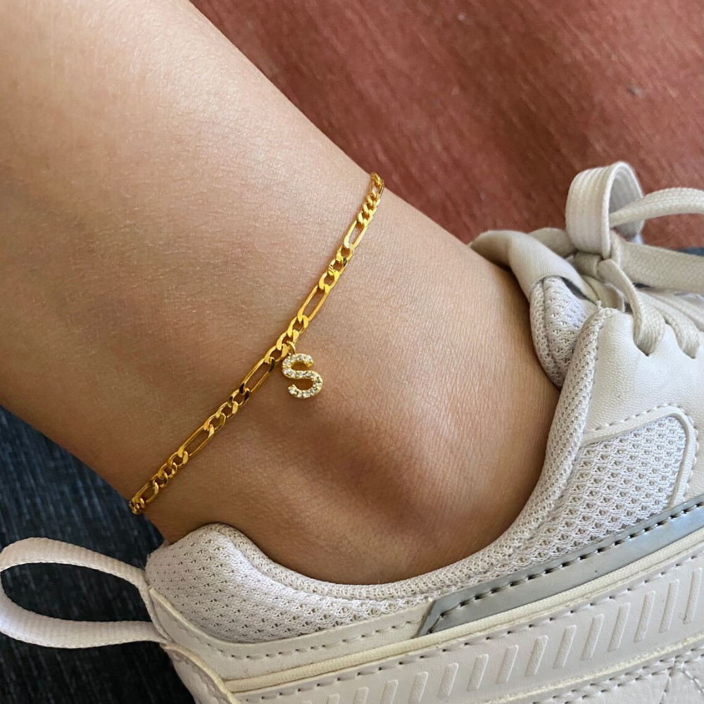 Love Initial Anklet - Fußkettchen mit ihrer Initiale