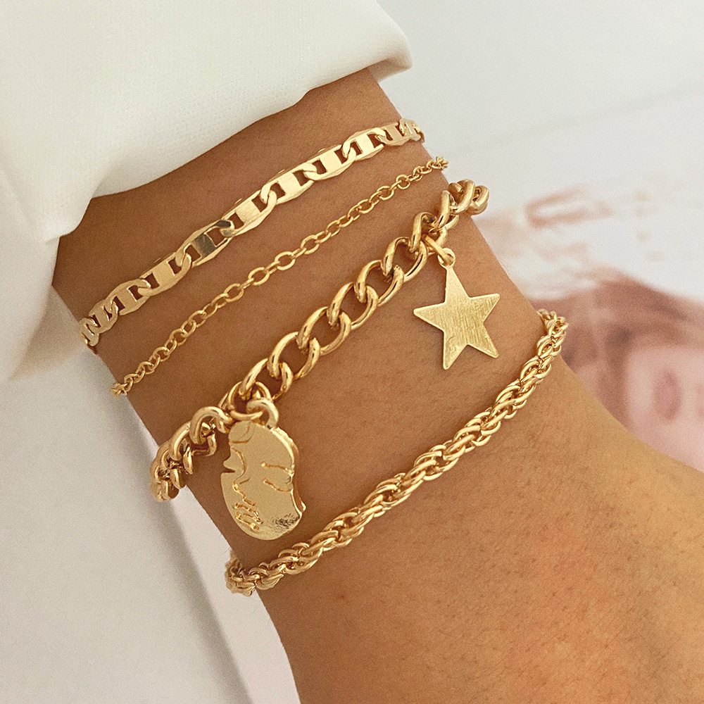 18K Gold Bracelet Stack - Armband Stack für Gold Girlies