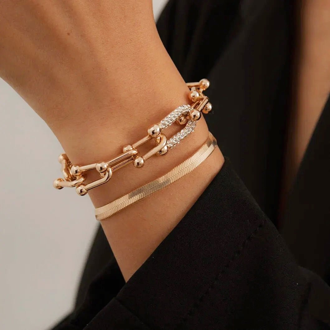 Maelys – Ensemble von Armbändern Kette & Schlange