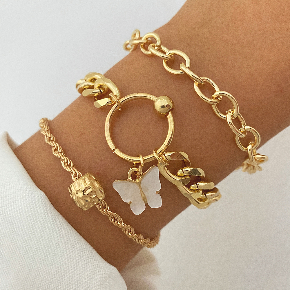 18K Gold Bracelet Stack - Armband Stack für Gold Girlies