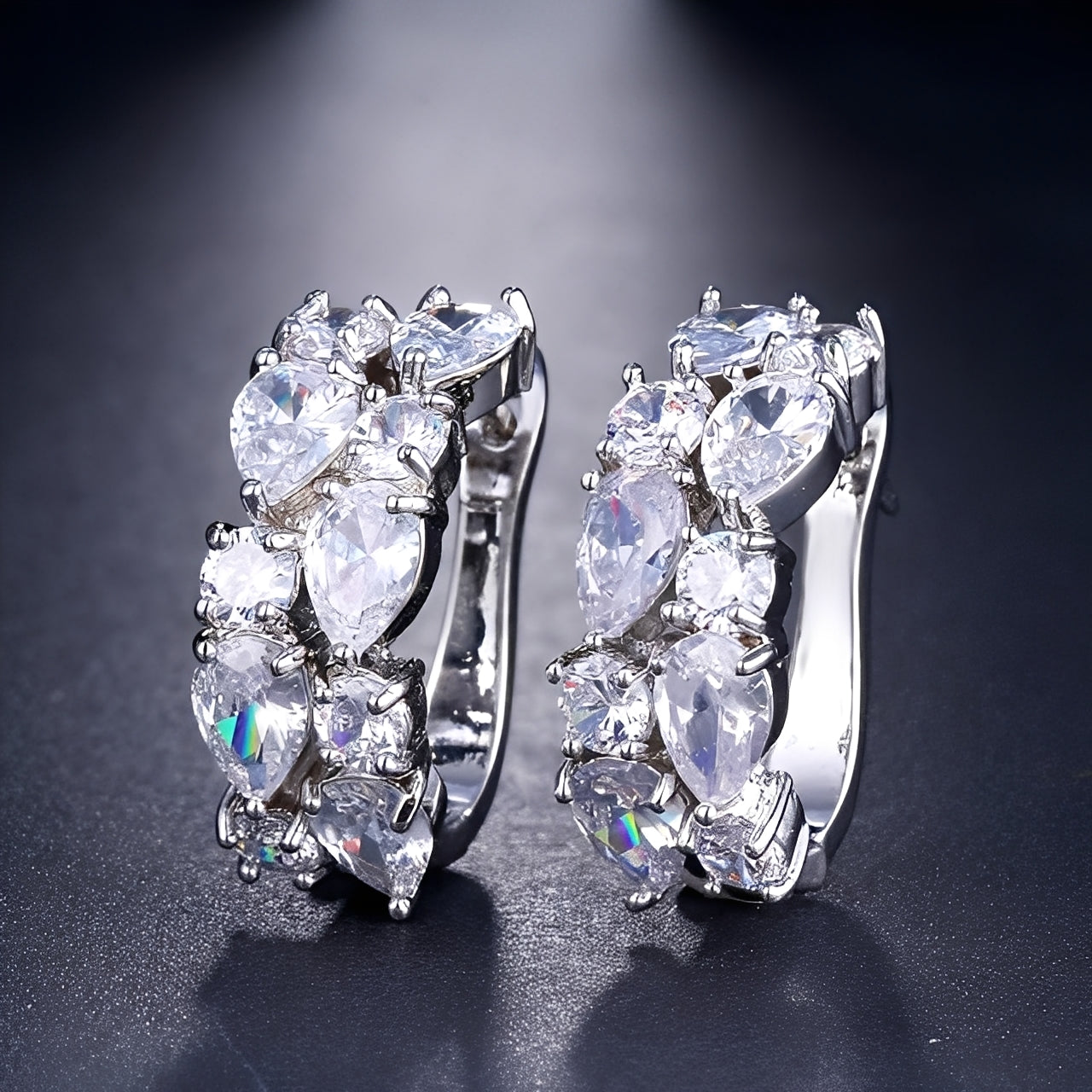 Telma – Chic Mehrfarbige Ohrringe Roségold