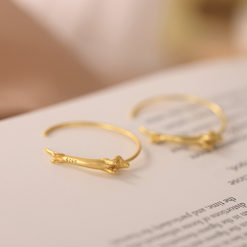 Riham - Dackel Creolen Ohrringe