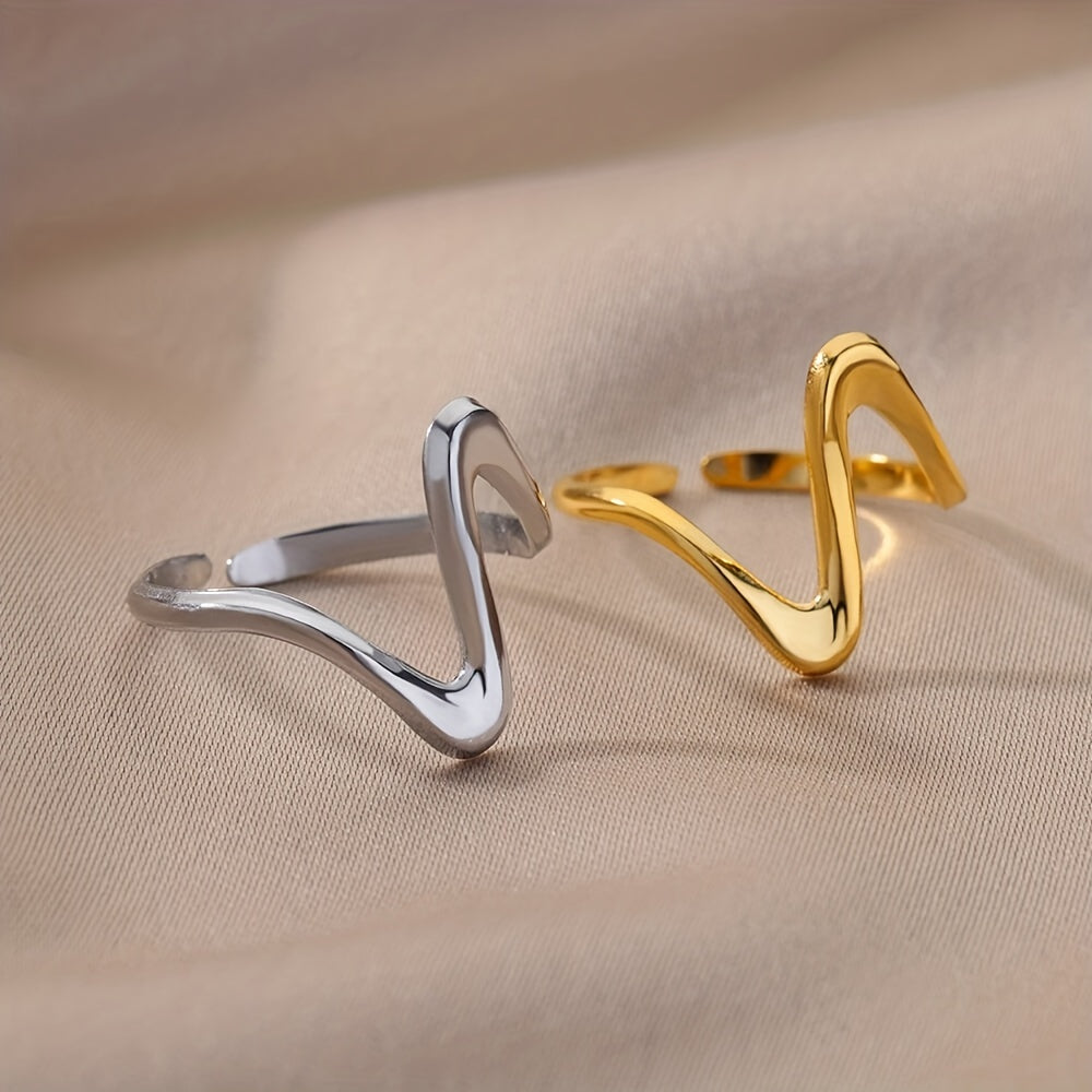 Rea – Verstellbarer Manchette-Ring im Modernen Stil