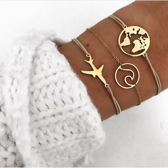 Alora – Elegantes Set von Armbändern Limette