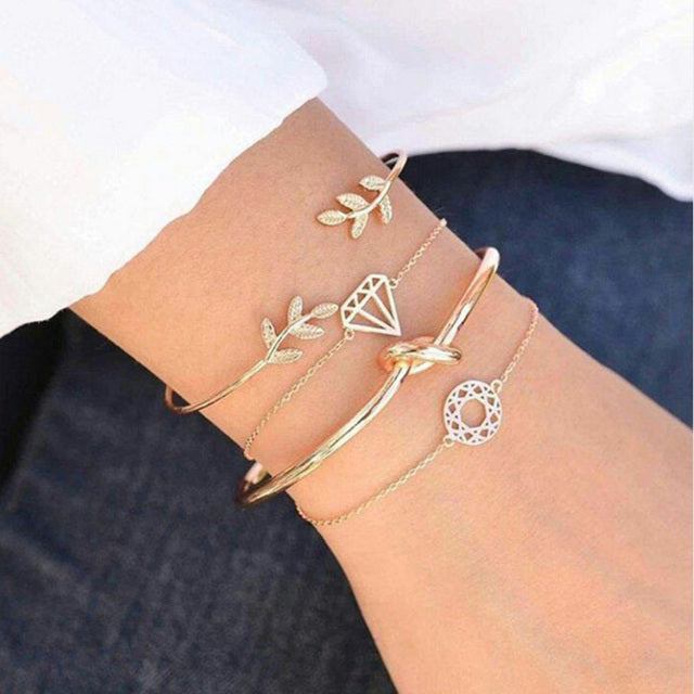 Alora – Elegantes Set von Armbändern Limette