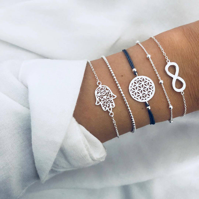 Alora – Elegantes Set von Armbändern Limette