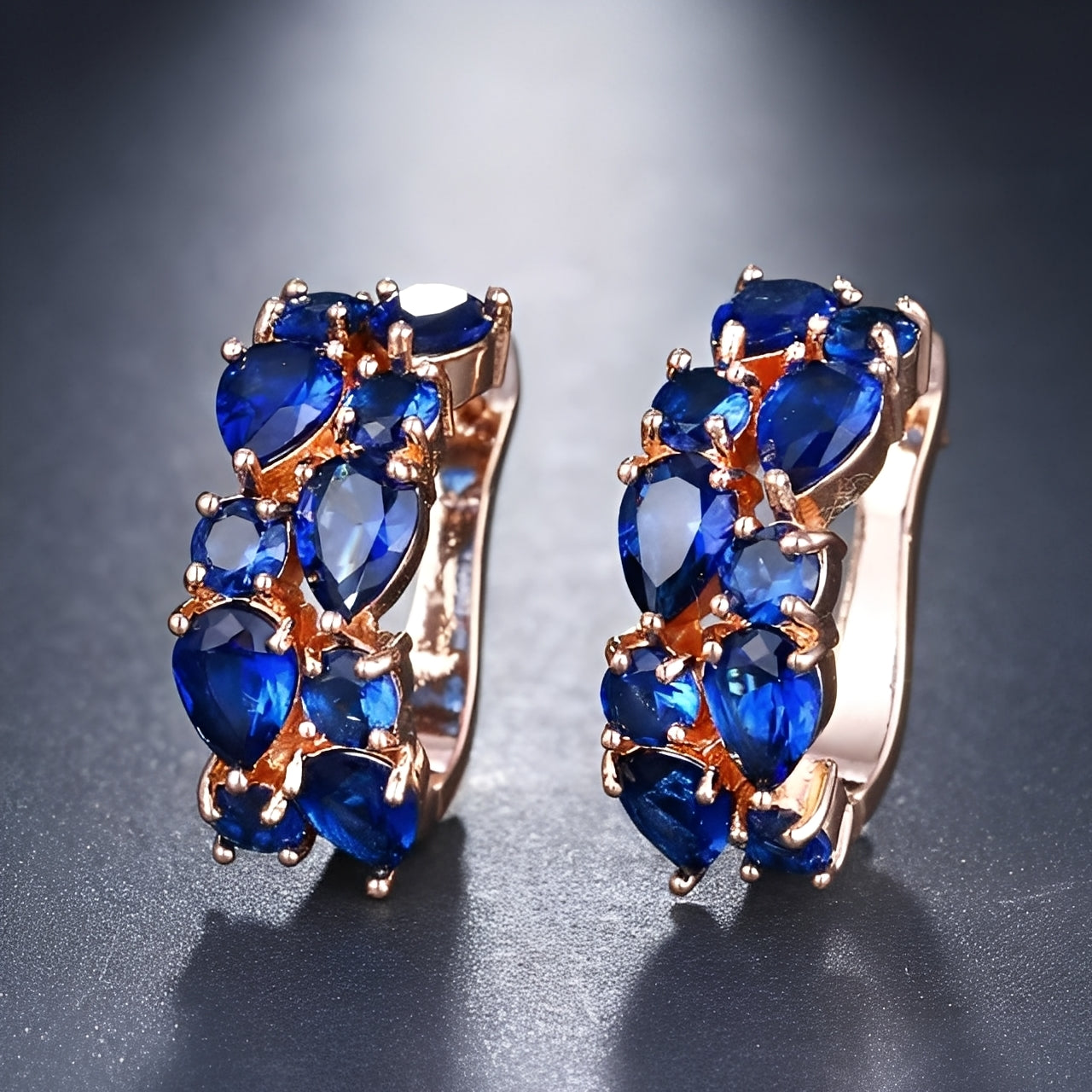 Telma – Chic Mehrfarbige Ohrringe Roségold