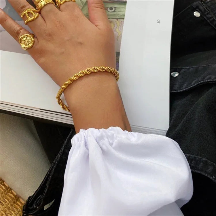 Gigi – Armband Seilglieder Gold Schick