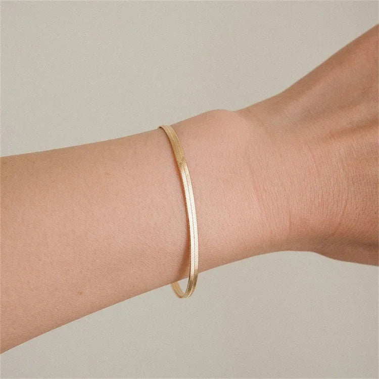 Vida – Armband Schlangenkette Gold Elegant