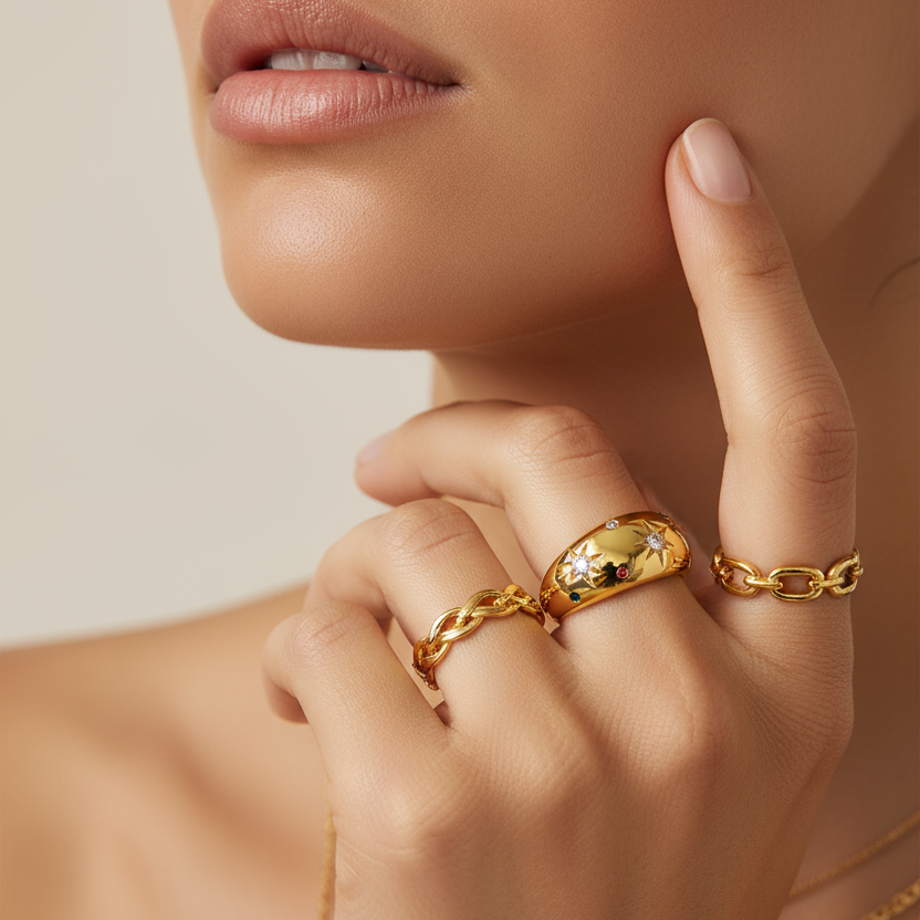 Lanie – Doppelring Funkelnder Stern