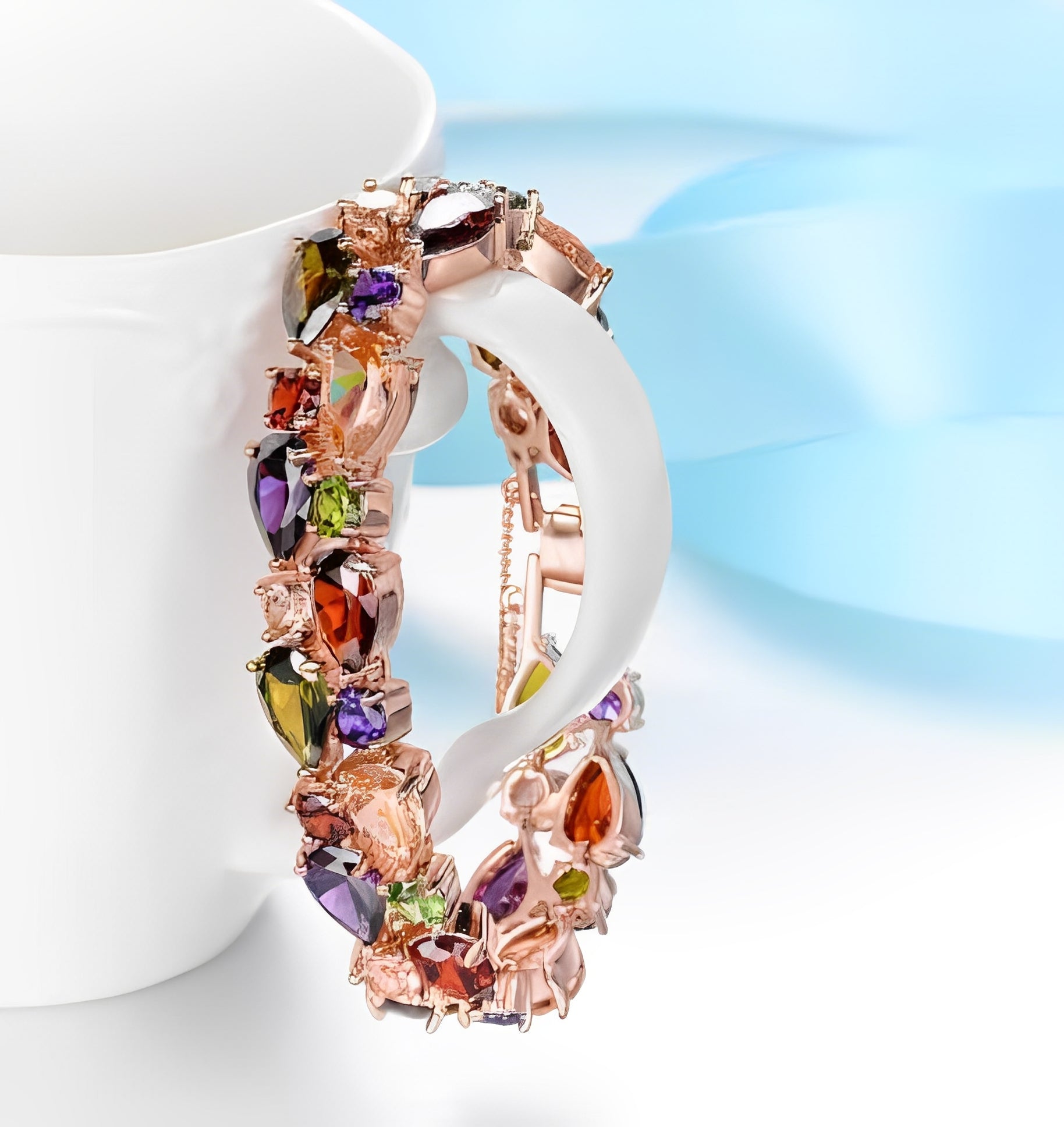 Cherilyn – Mehrfarbiges Armband in Roségold