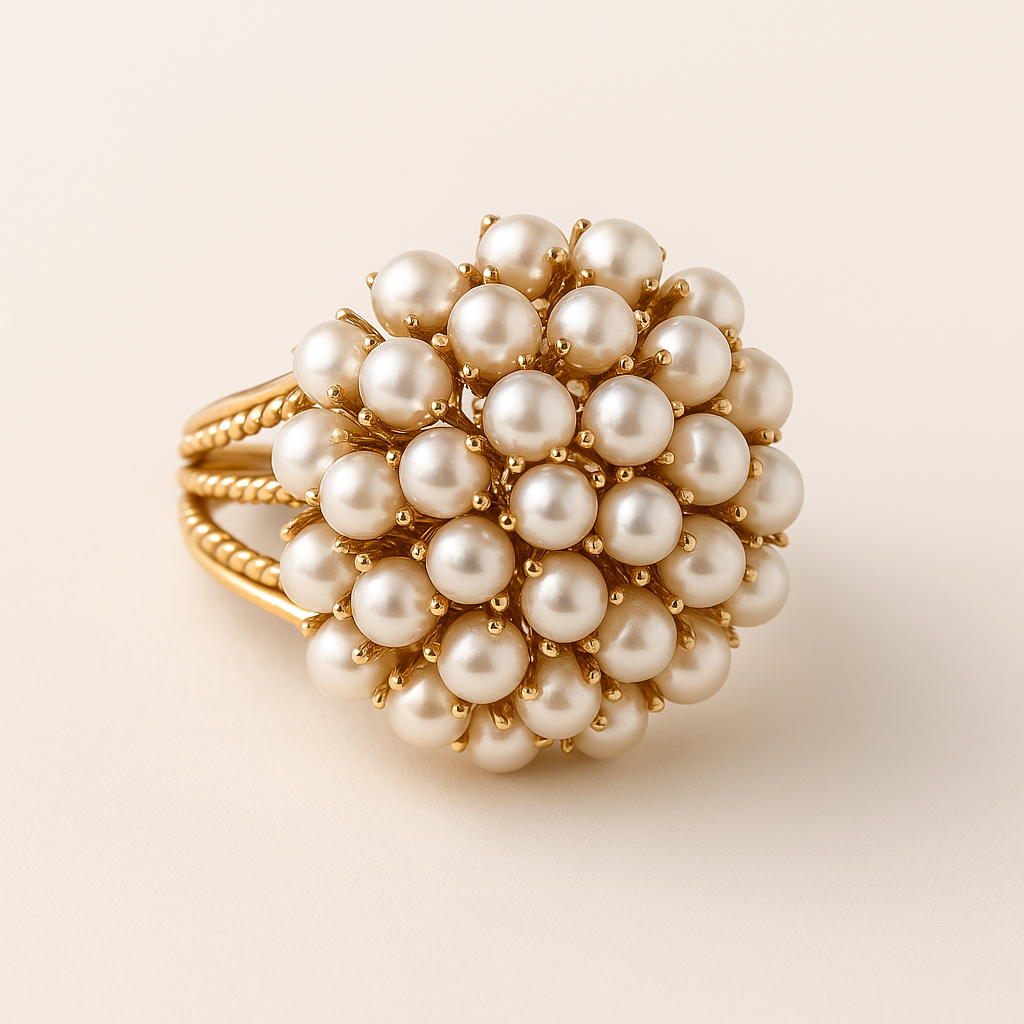 Sharnie – Ring mit Eingefassten Perlen