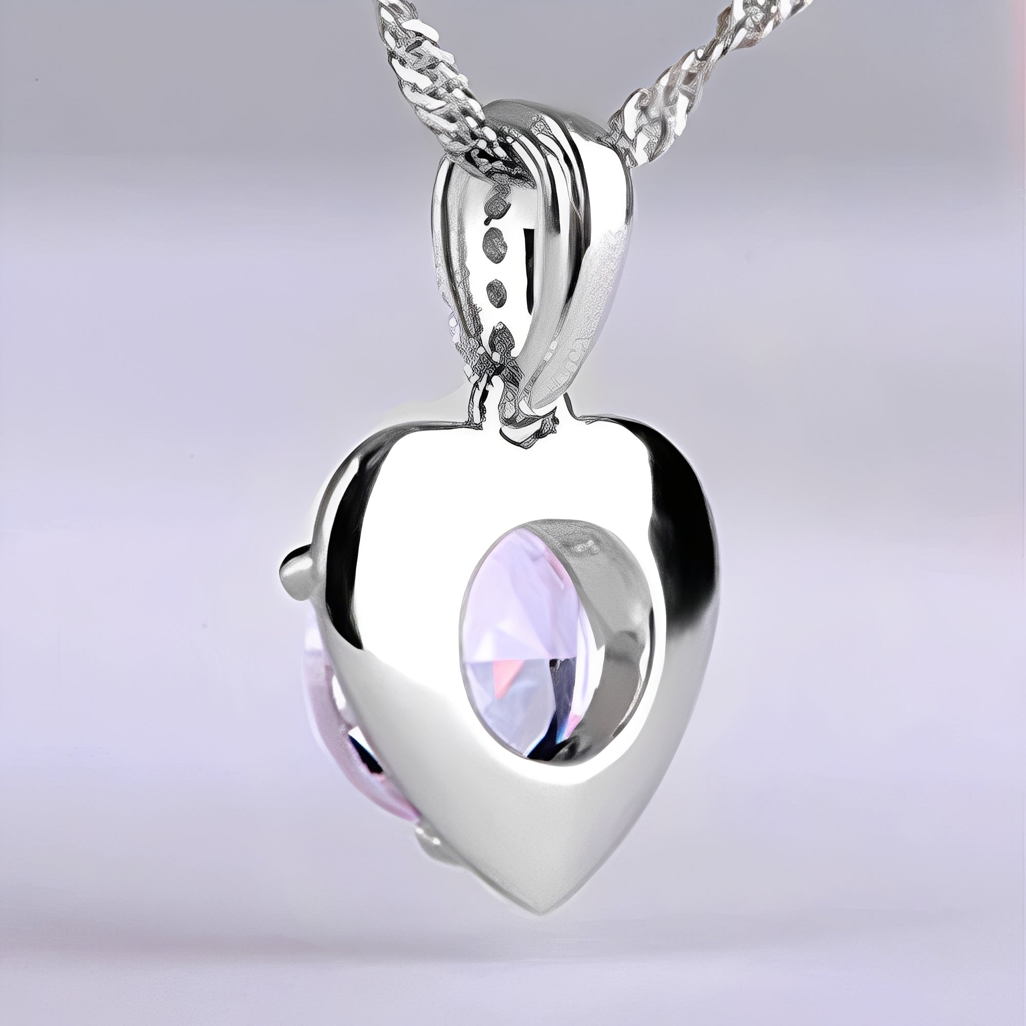 Eliane – Anhänger Herz aus Silber & Amethyst