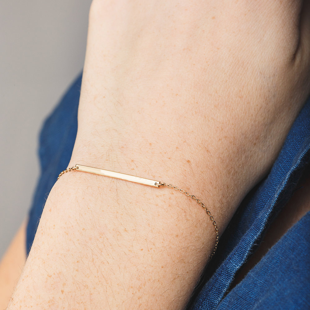 Zierliches Stangenarmband - Minimalistisches Armbändchen