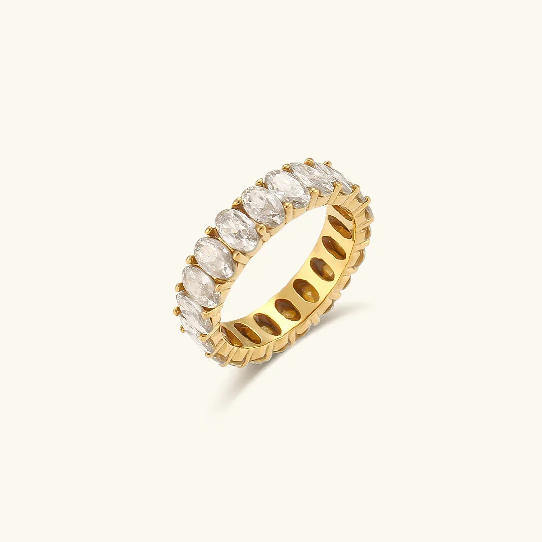 Antoinette – Goldener Sonnenwende-Diamantring