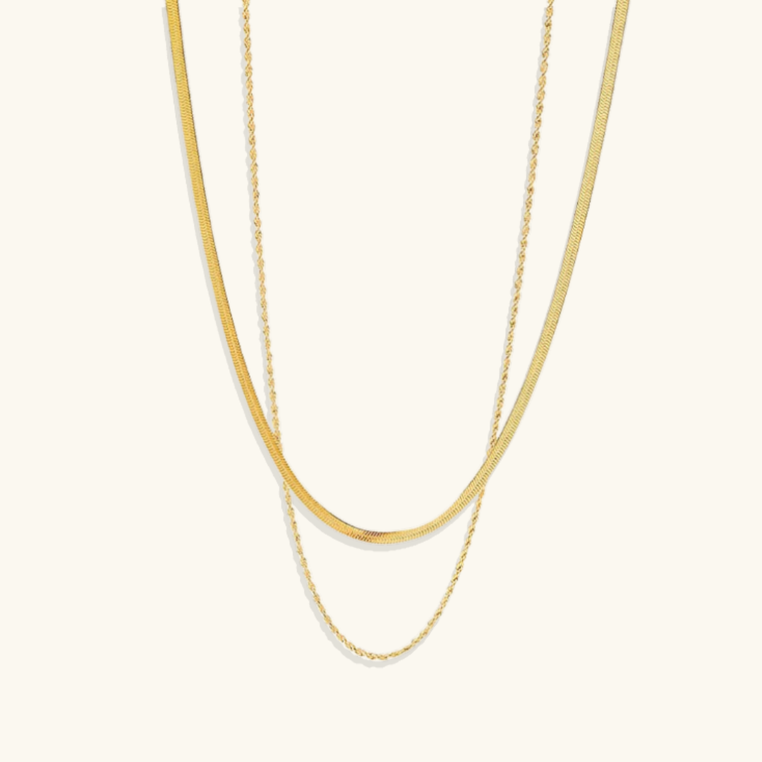 Nicole – Mehrschichtige Goldene Halskette
