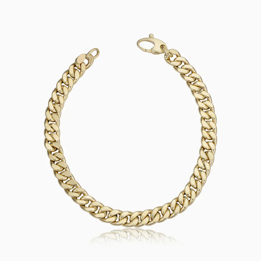Estelle – Armband Kubanische Kette aus Gold 16K