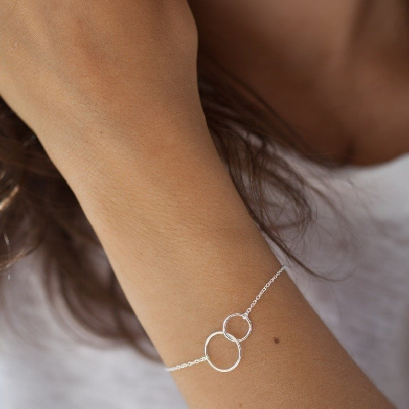 Verflochtene Ringe Armband - Ineinandergreifende Ringe