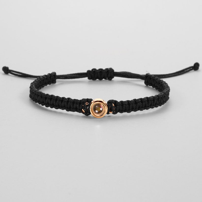 Clara – Geflochtenes Personalisiertes Fotoarmband