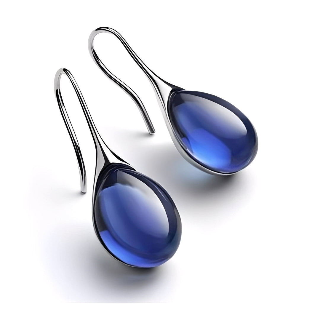 Isaline – Hängende Ohrringe Kristall Gold & Silber