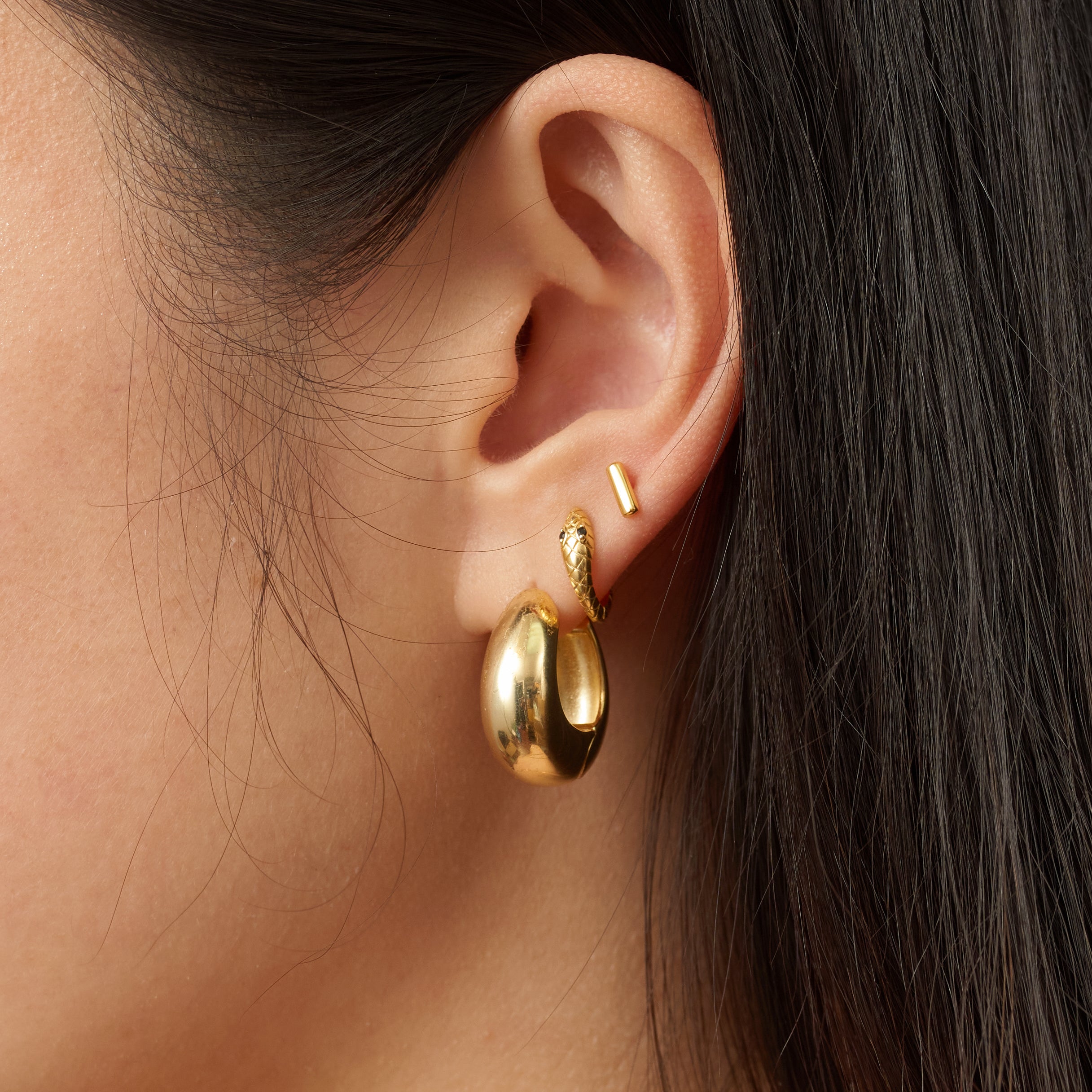 Iseul - Dicke Huggie-Creolen