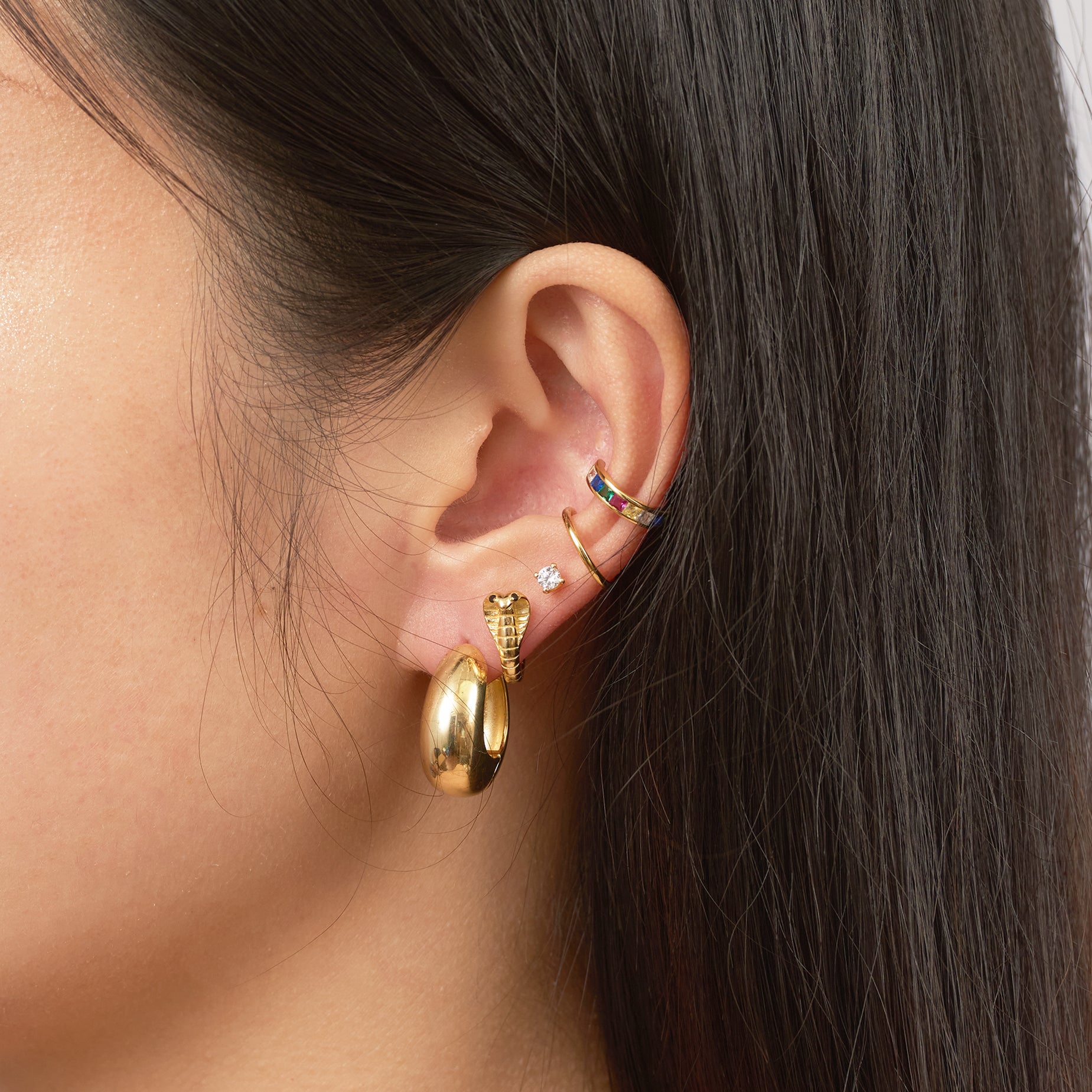 Iseul - Dicke Huggie-Creolen