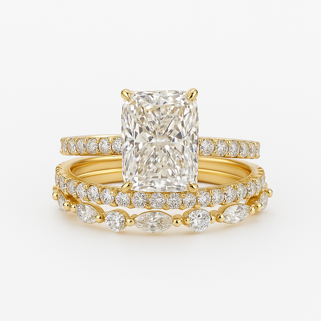 Jaily – Set aus 3 Eheringen aus 18 Karat Gold