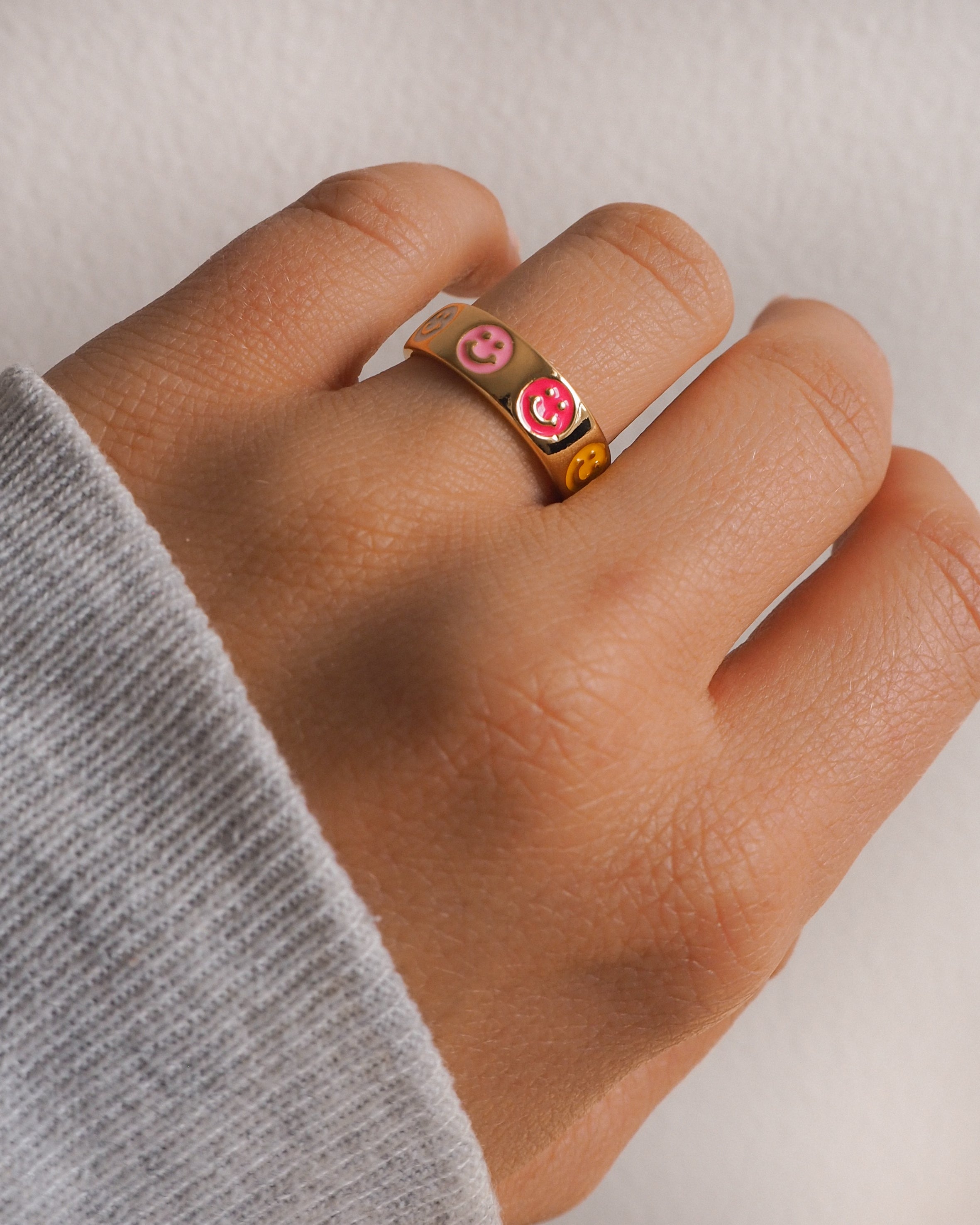 Smiley - Farbiger Lächelring