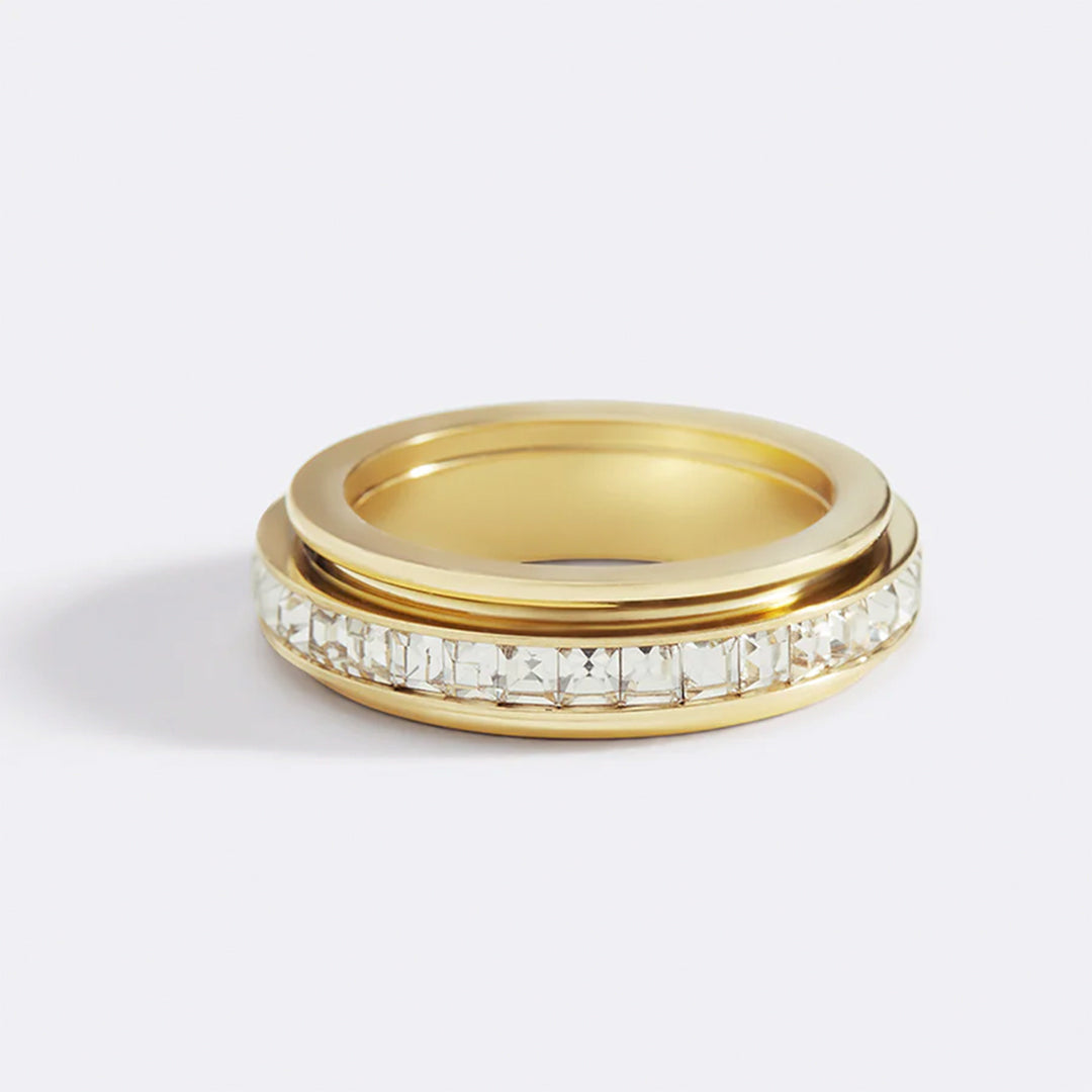 Alessia – Drehbarer Fidget-Ring mit Kristallakzent