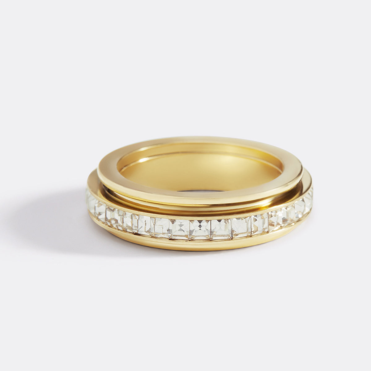 Alessia – Drehbarer Fidget-Ring mit Kristallakzent