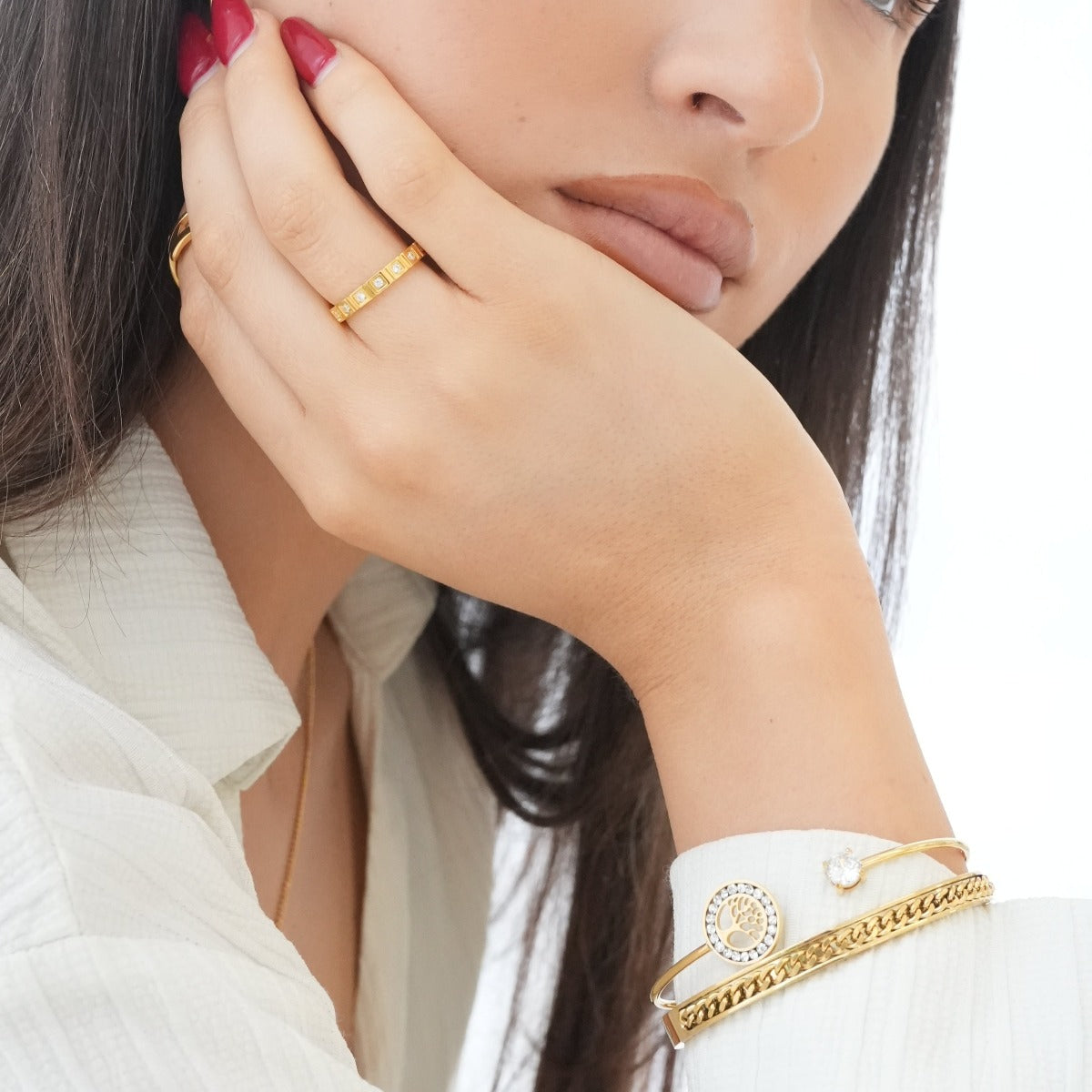 Jessi – Armband Armbaum des Lebens mit Steinen