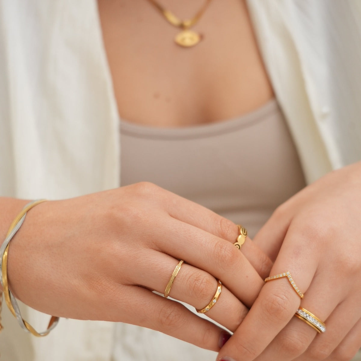 Leuven – Bague Design Texturiert