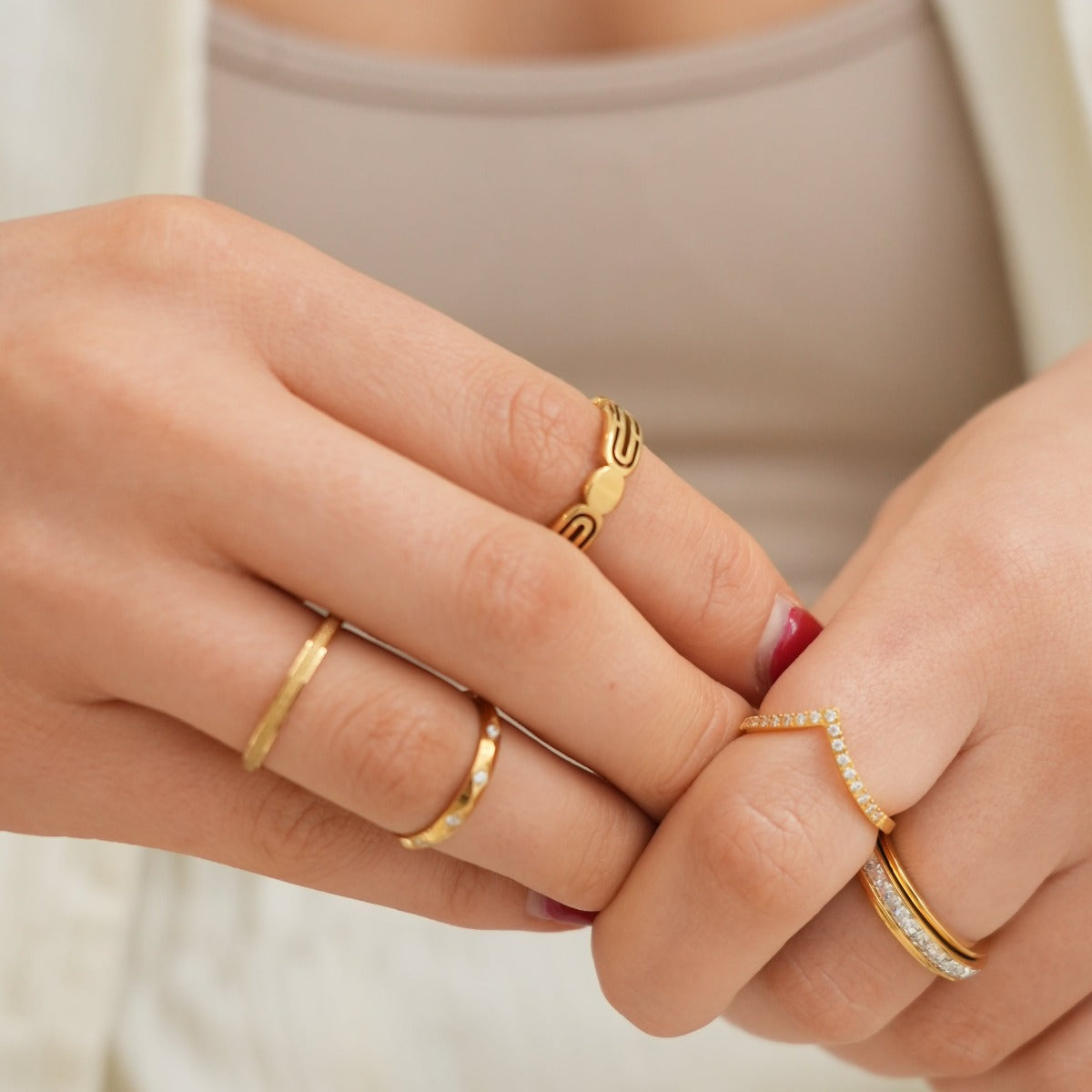 Leuven – Bague Design Texturiert