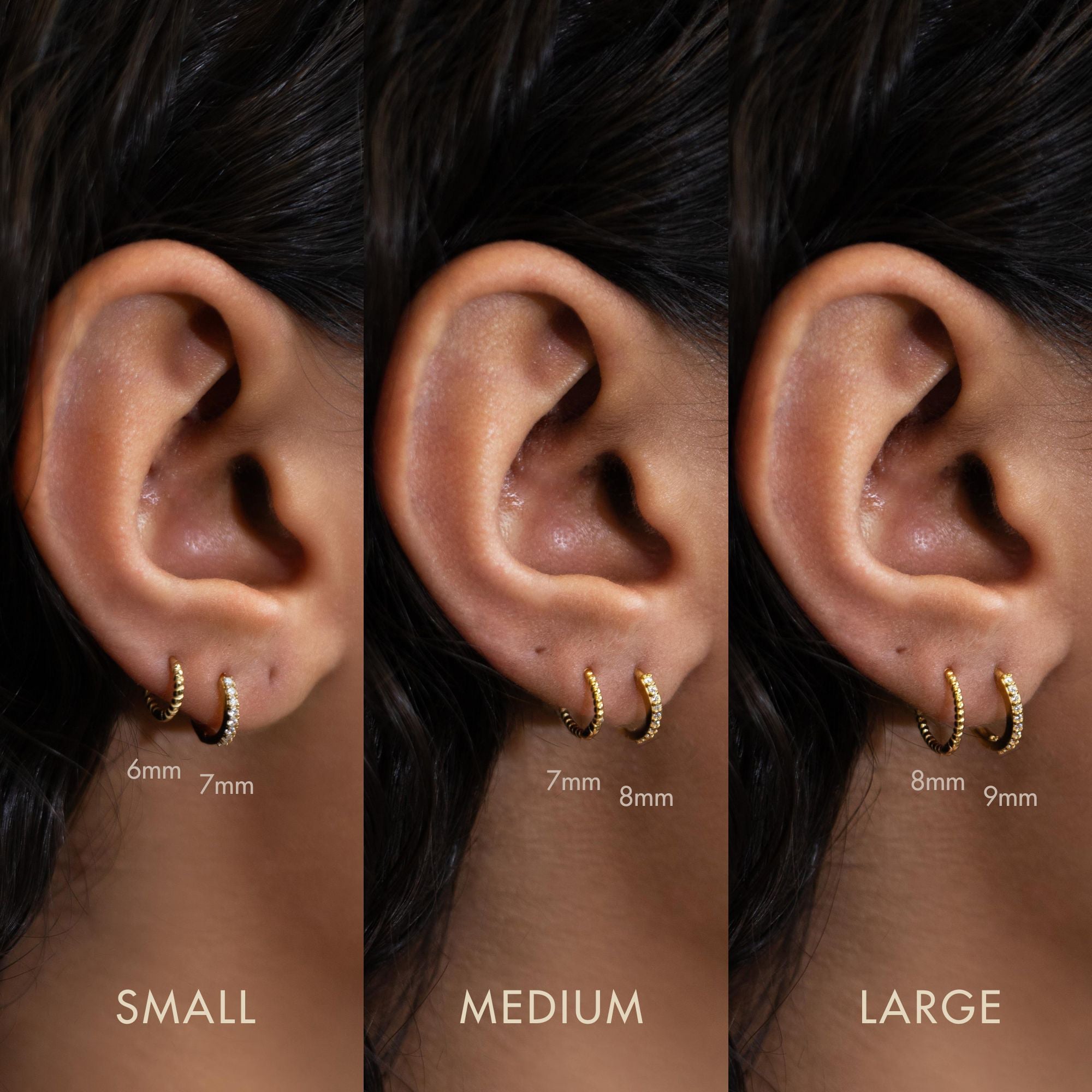 Lian- Pavé und Seil Huggies Set