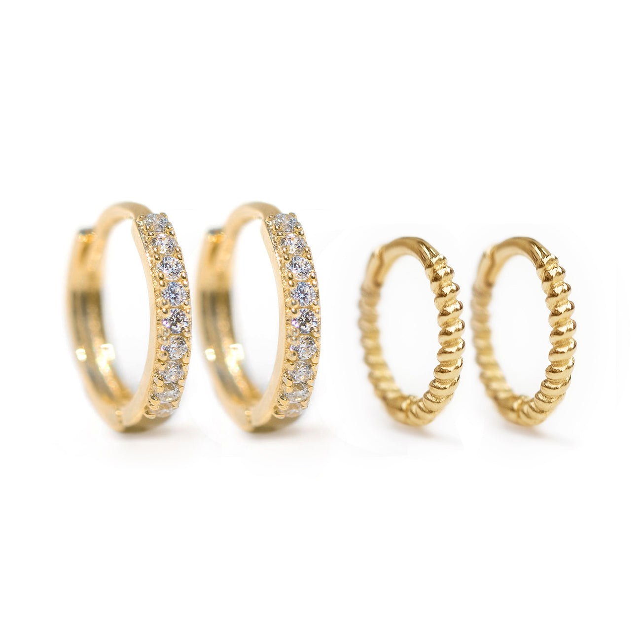 Lian- Pavé und Seil Huggies Set