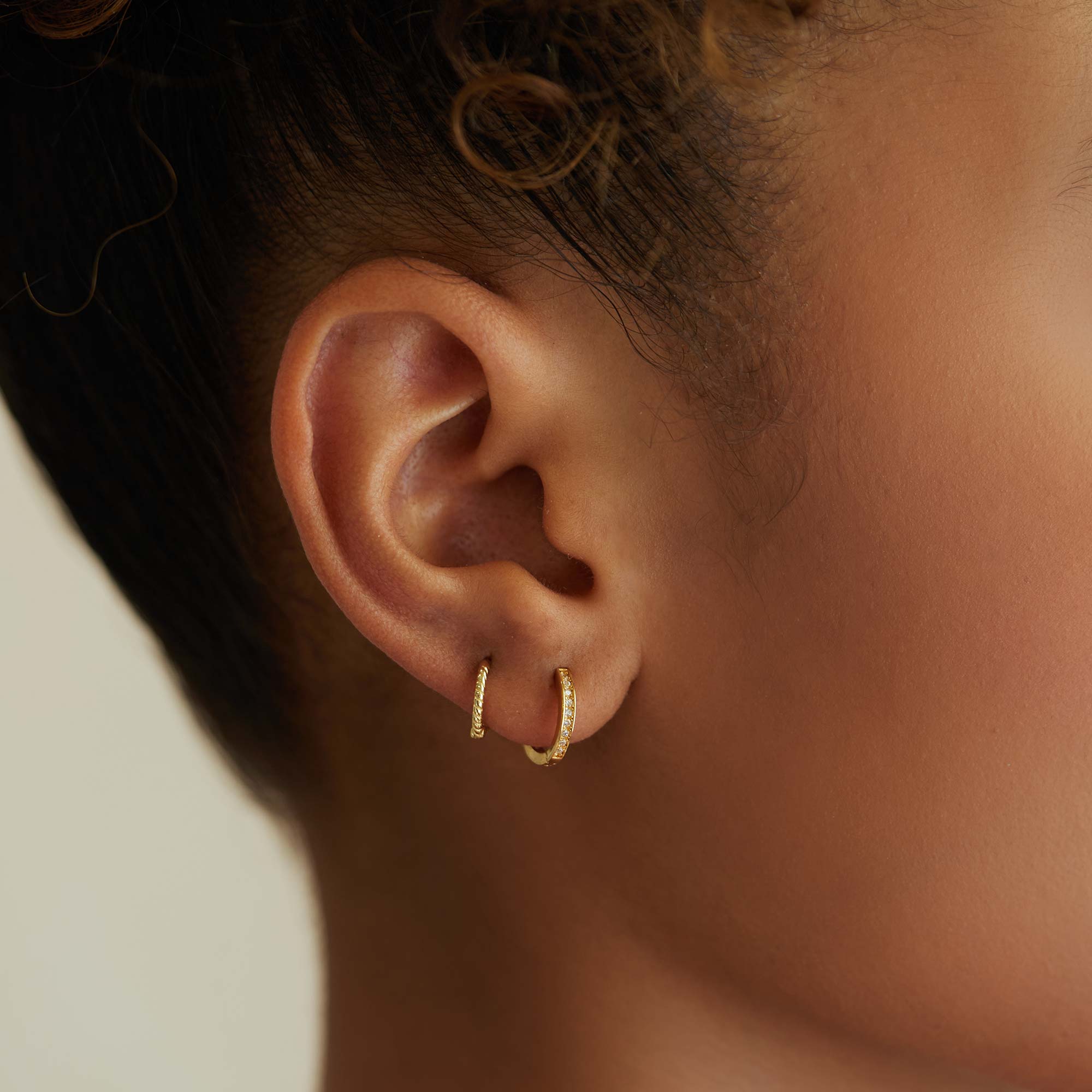 Lian- Pavé und Seil Huggies Set