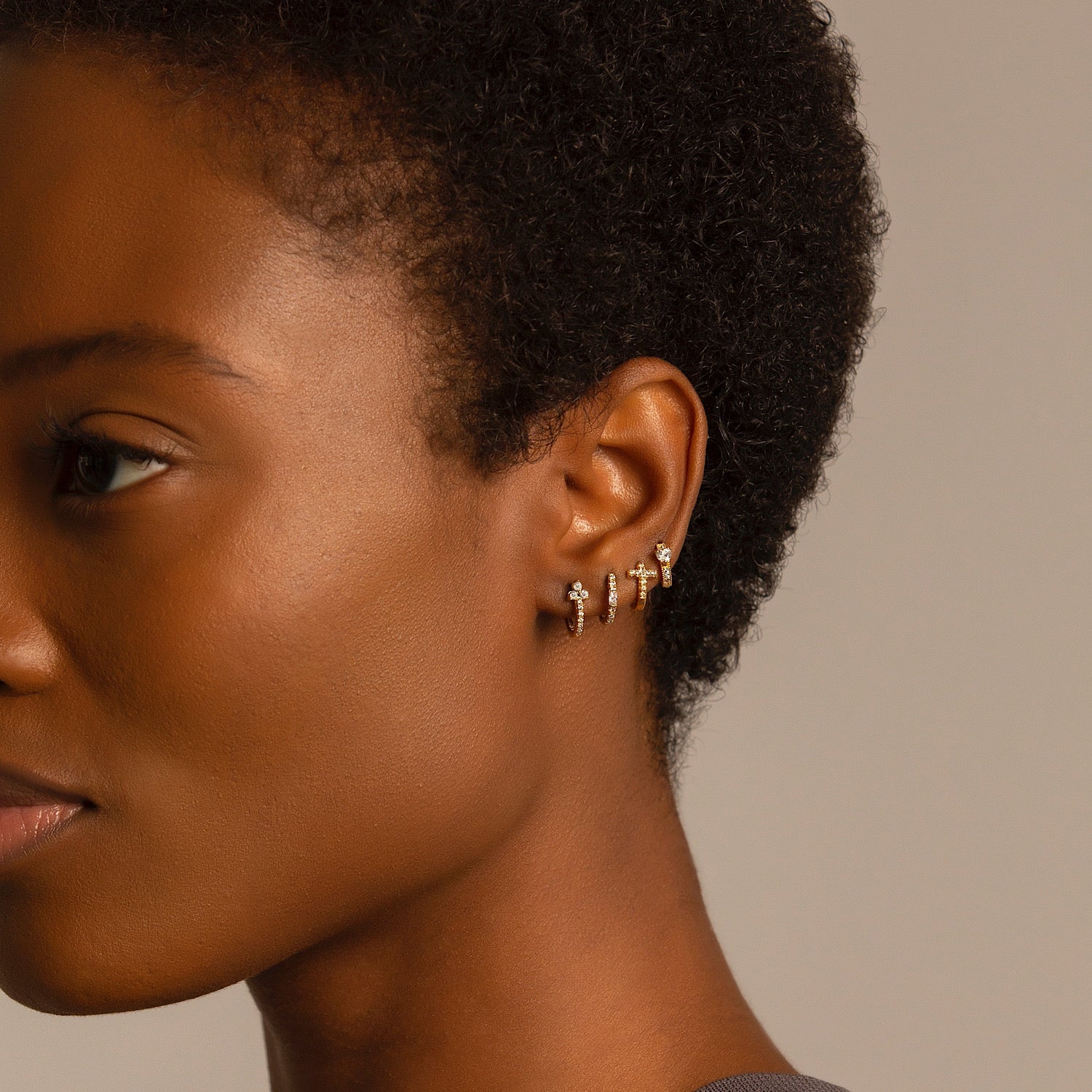 Baguette Weißer Kristall Ohrringe