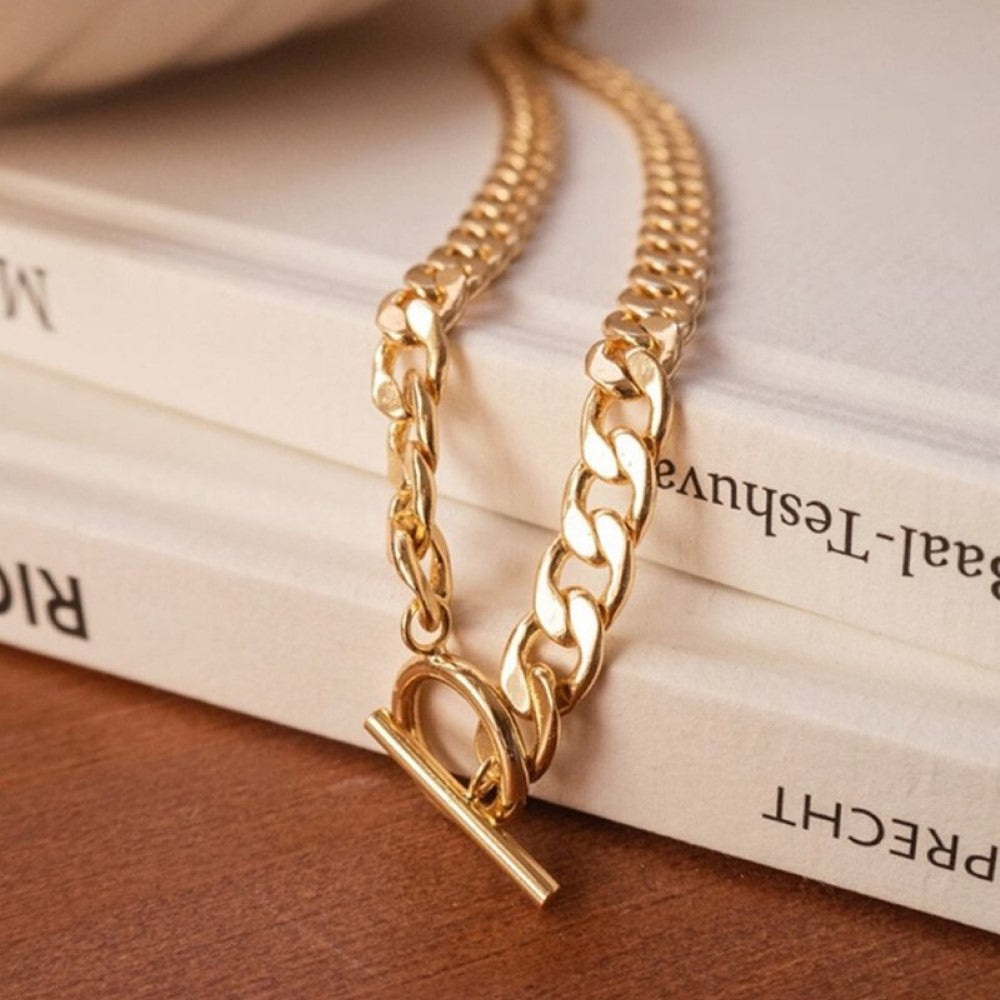 Doppelkette - Kubanische und Perlenkette