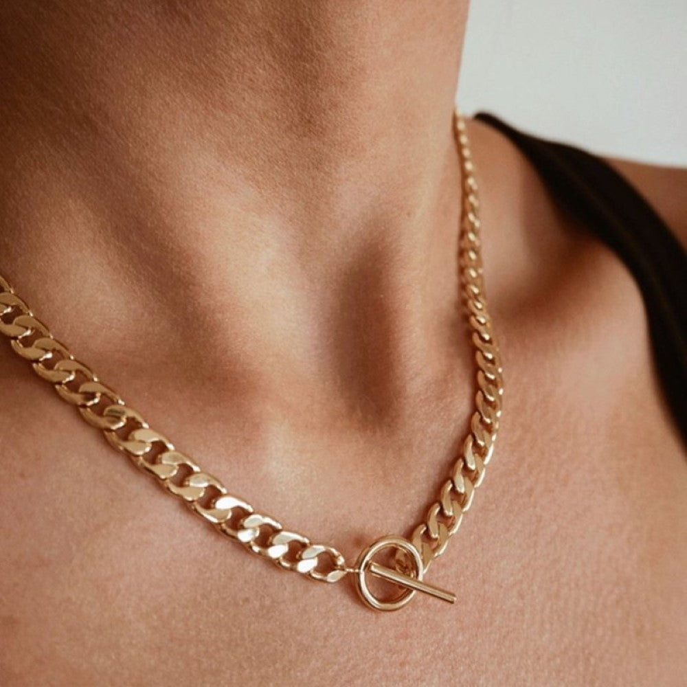 Doppelkette - Kubanische und Perlenkette