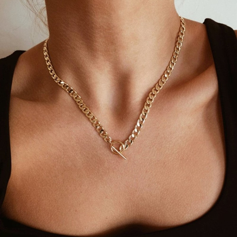 Doppelkette - Kubanische und Perlenkette