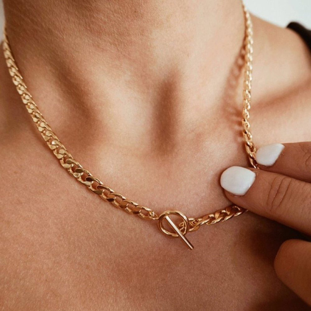 Doppelkette - Kubanische und Perlenkette