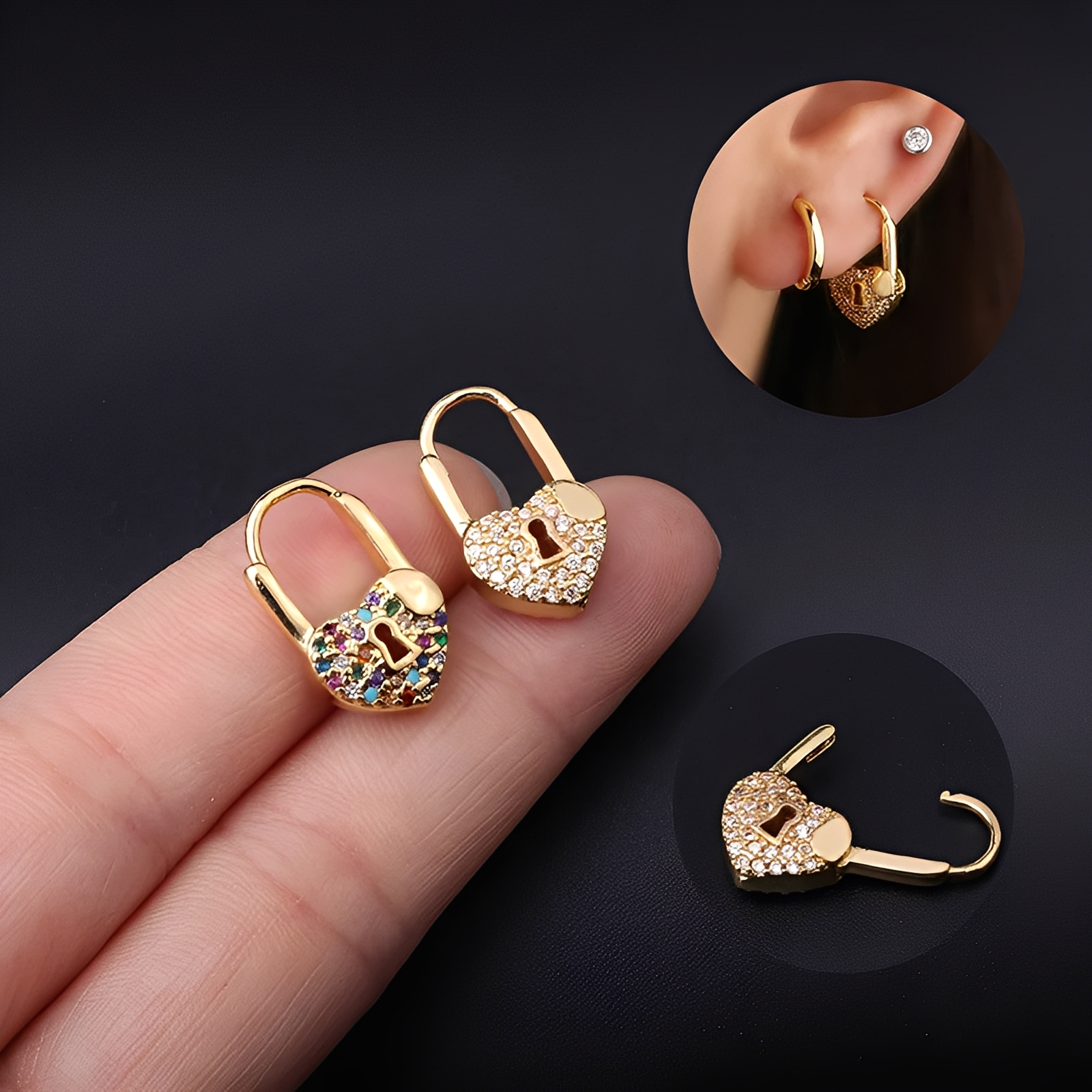 Maelya – Kreolen Schloss Herz Gold