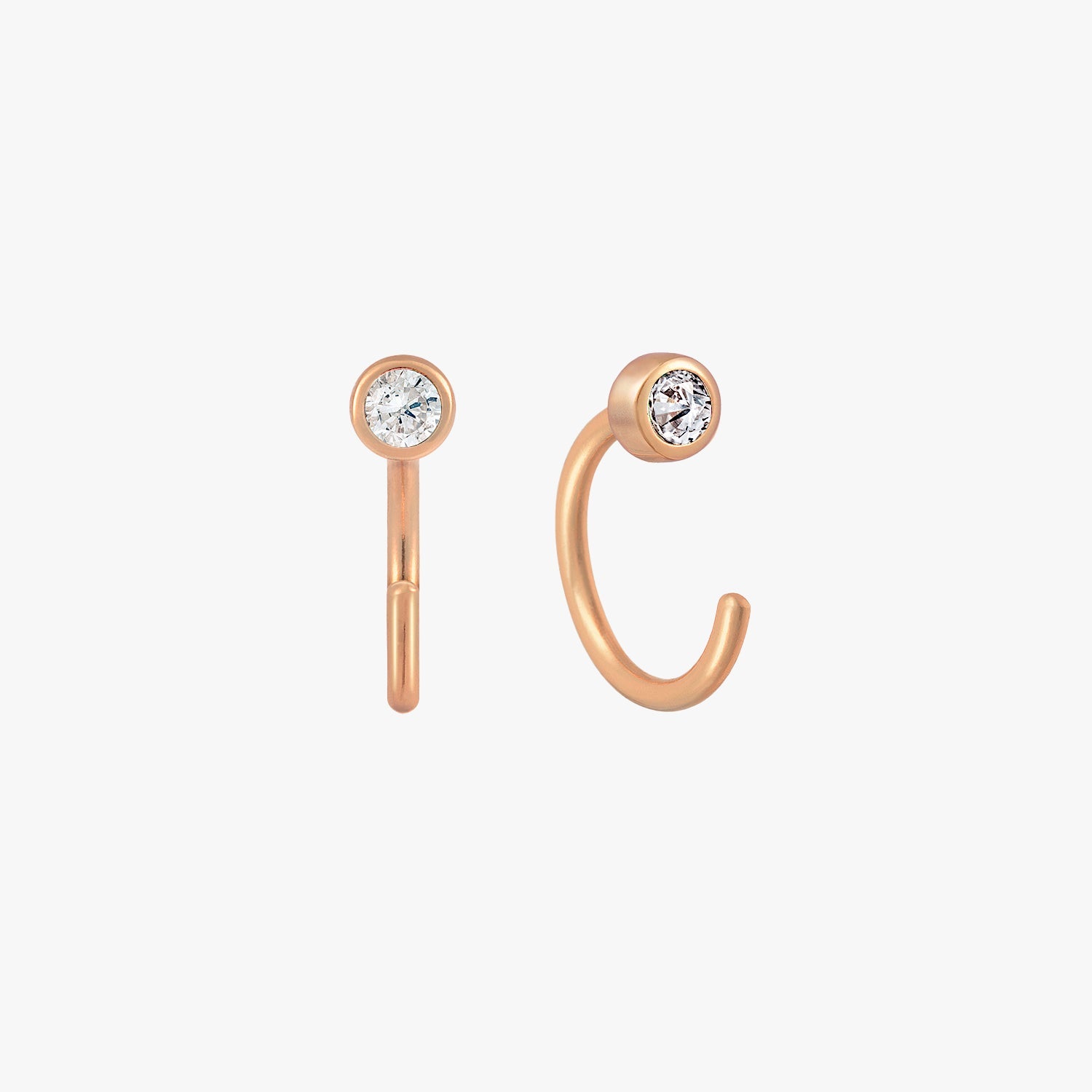 Paloma - Mini Lünette Huggies Ohrringe